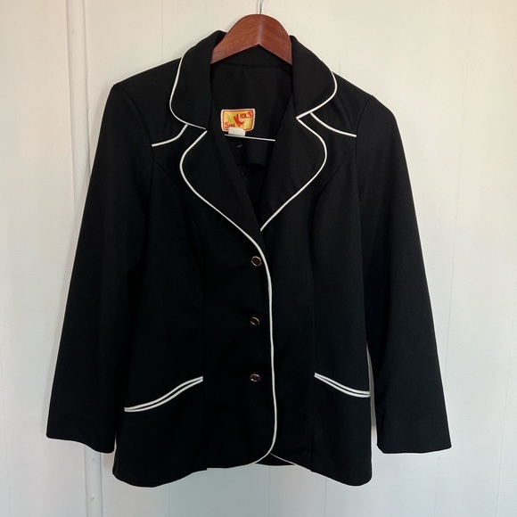 Vintage western blazer with white pipping - Picture 1 of 3